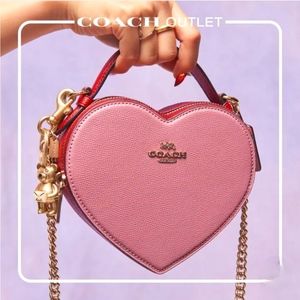 Coach NWT Heart Crossbody Colorblock Handbag